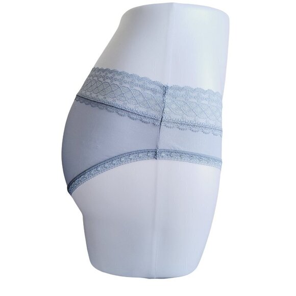 Vintage Alfani Underneath Satin & Lace Panty Lt. Blue Large Hipster Discontinued - Picture 2 of 7